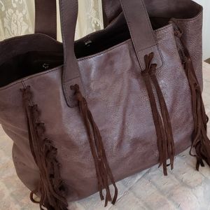 AUTHENTIC CLAUDIA fringe leather handbag